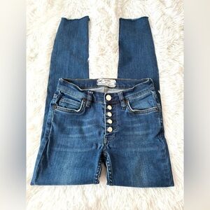 Free People High Rise Blue Denim Jeans